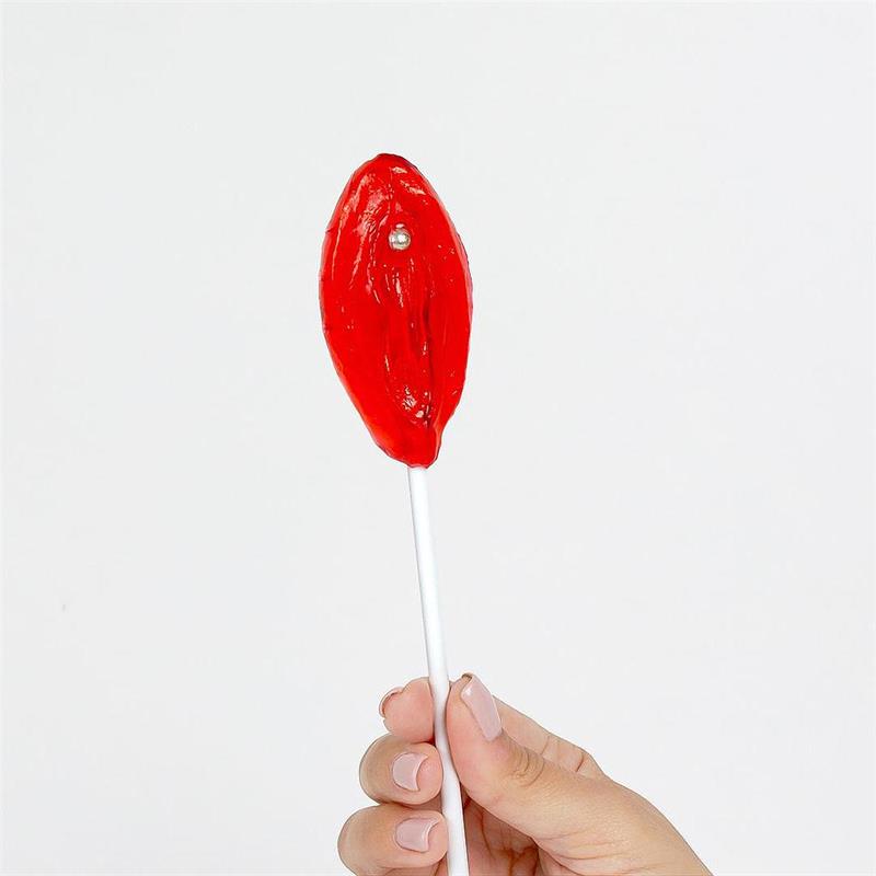 Strawberry Lollipop Vagina shaped