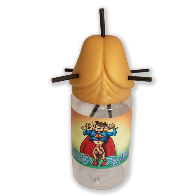 Penis Shaped Baby Bottle with 5 Straws Gold Edition