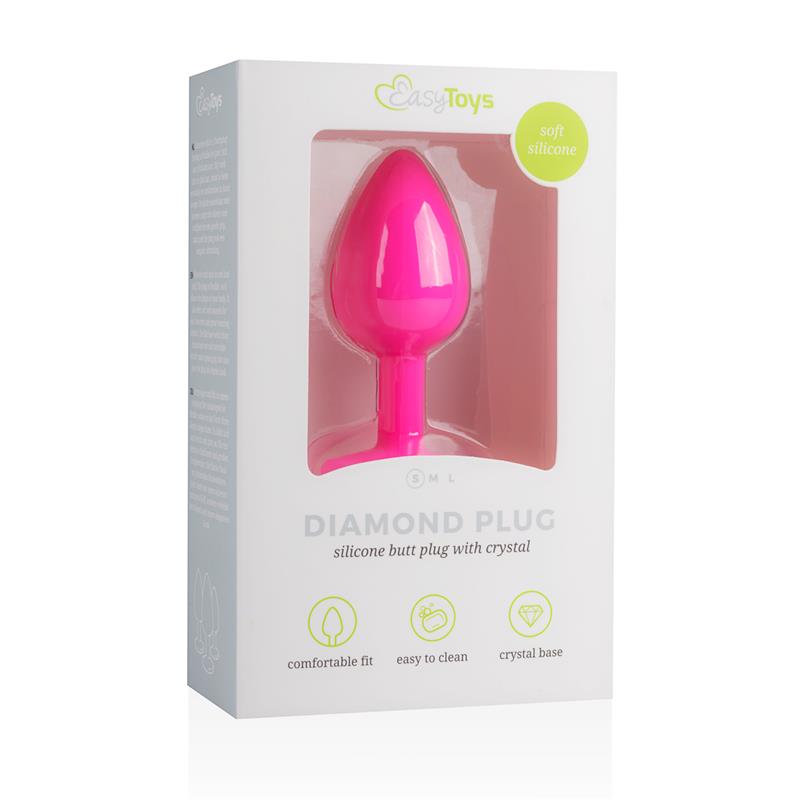 Butt Plug eith Diamond Small Pink