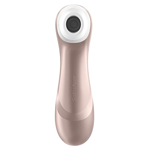 Satisfyer Pro 2 Next Generation, Succionador de clítoris con 11 niveles de intensidad para estimulación sin contacto, vibrador de contacto con batería, impermeable, para mujeres, Oro Rosa.