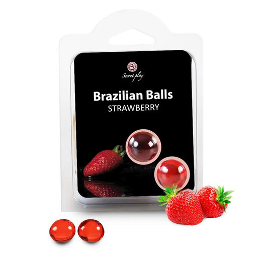 Secret Play Set 2 Brazilian Balls Strawberry Aroma