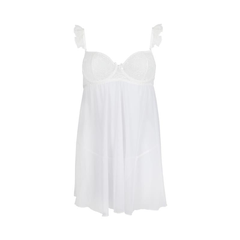 Milagros Chemise and Thong White