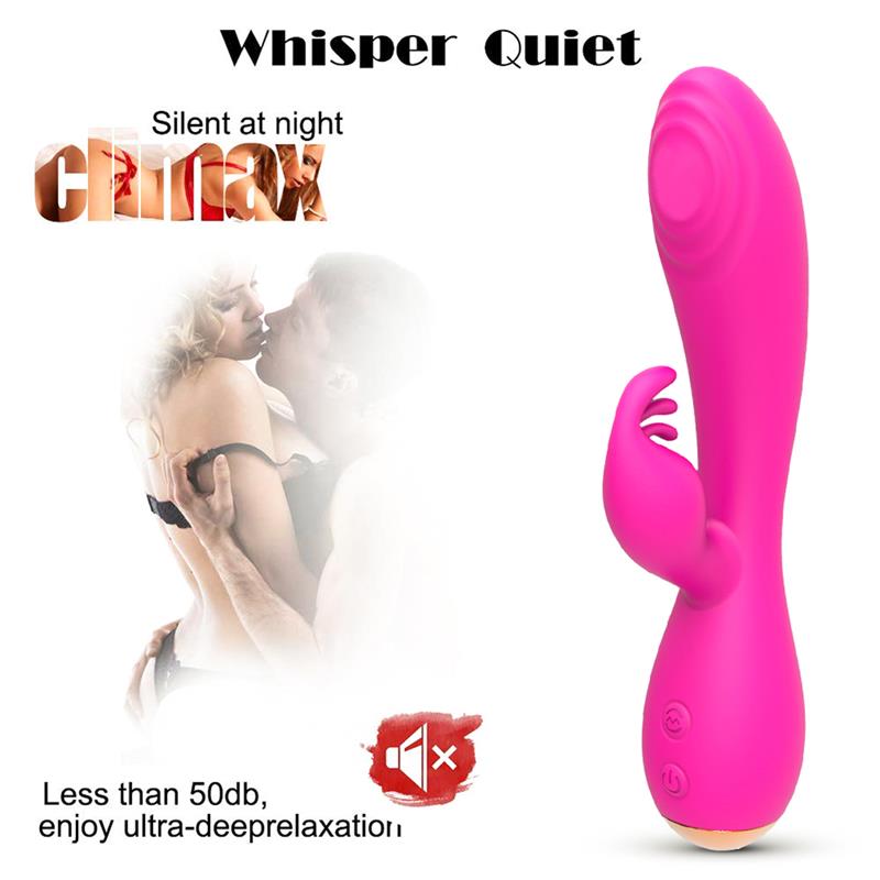 Magic Stick Rabbit Vibe with Pulsation Fuchsia