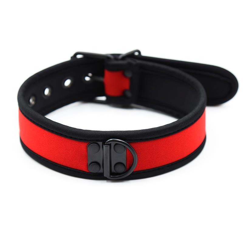 Neoprene Puppy Collar Adjustable Red