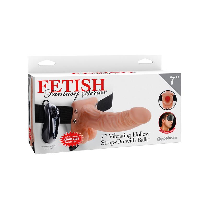 Fetish Fantasy Series 177 cm Vibrating Hollow Strap On Flesh