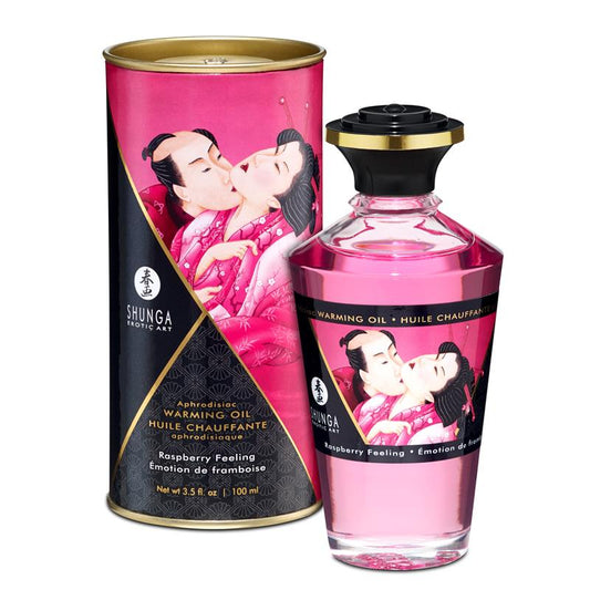 Shunga Warming Massage Oil Raspberry Aroma