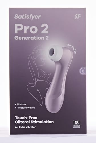 Satisfyer Pro 2 Next Generation, Succionador de clítoris con 11 niveles de intensidad para estimulación sin contacto, vibrador de contacto con batería, impermeable, para mujeres, Oro Rosa.