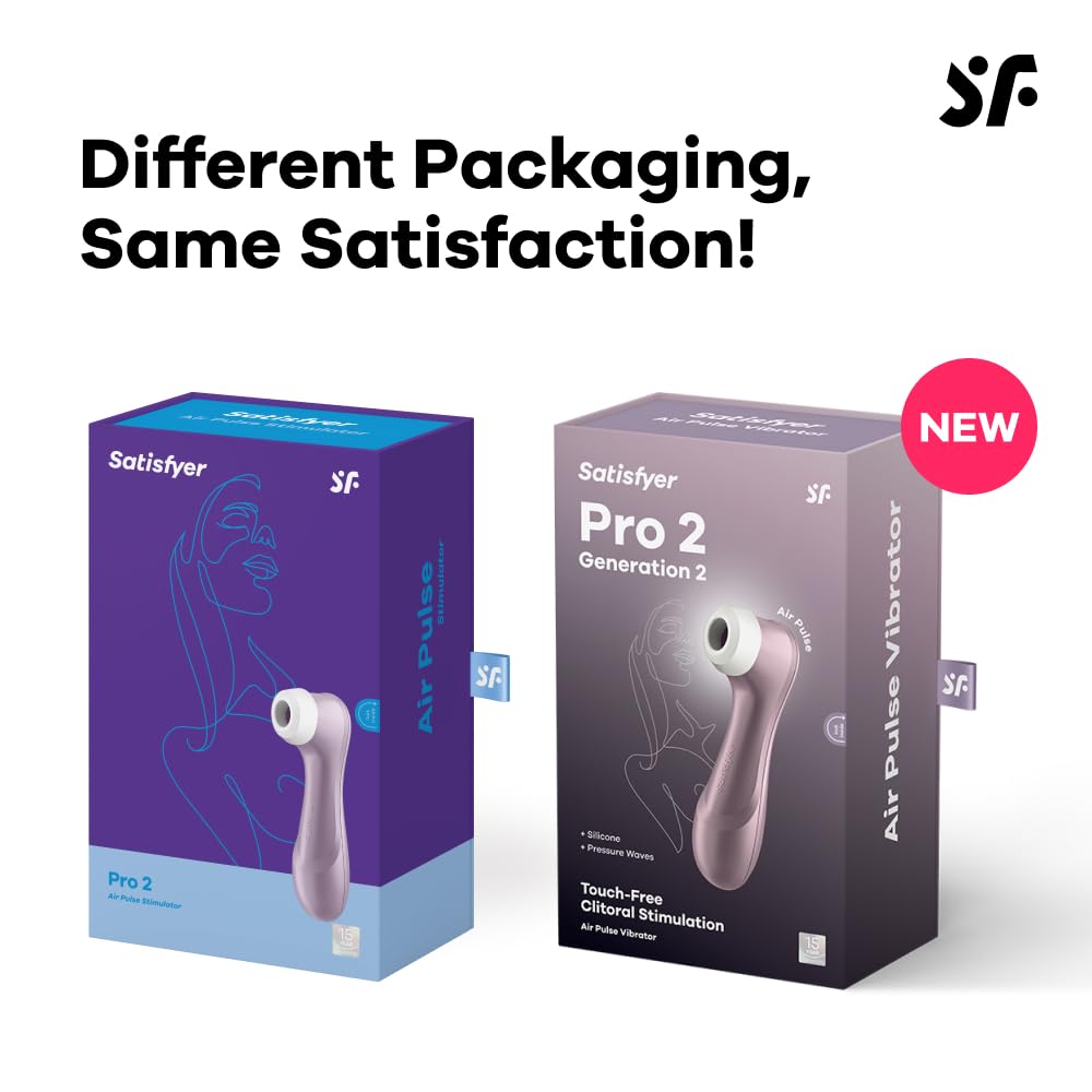 Satisfyer Pro 2 Next Generation, Succionador de clítoris con 11 niveles de intensidad para estimulación sin contacto, vibrador de contacto con batería, impermeable, para mujeres, Oro Rosa.