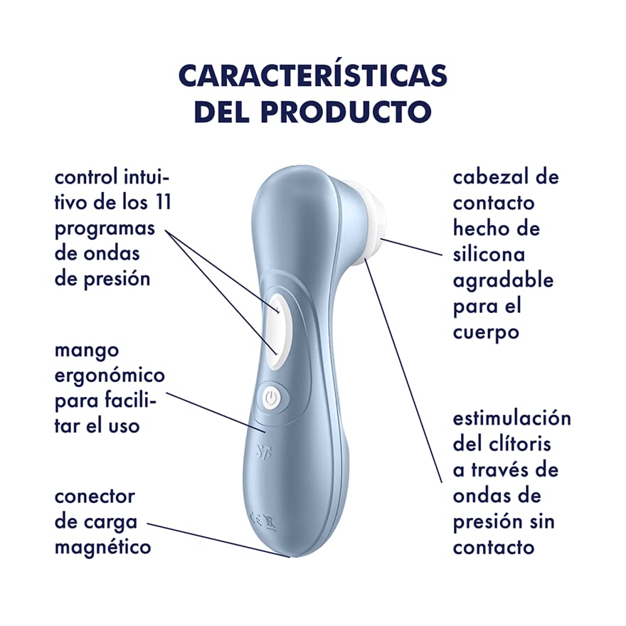 Satisfyer Pro 2 Next Generation, Succionador de clítoris con 11 niveles de intensidad para estimulación sin contacto, vibrador de contacto con batería, impermeable, para mujeres, Oro Rosa.