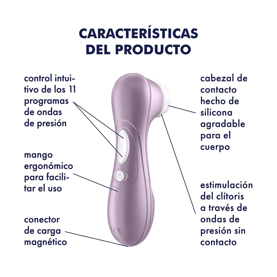 Satisfyer Pro 2 Next Generation, Succionador de clítoris con 11 niveles de intensidad para estimulación sin contacto, vibrador de contacto con batería, impermeable, para mujeres, Oro Rosa.