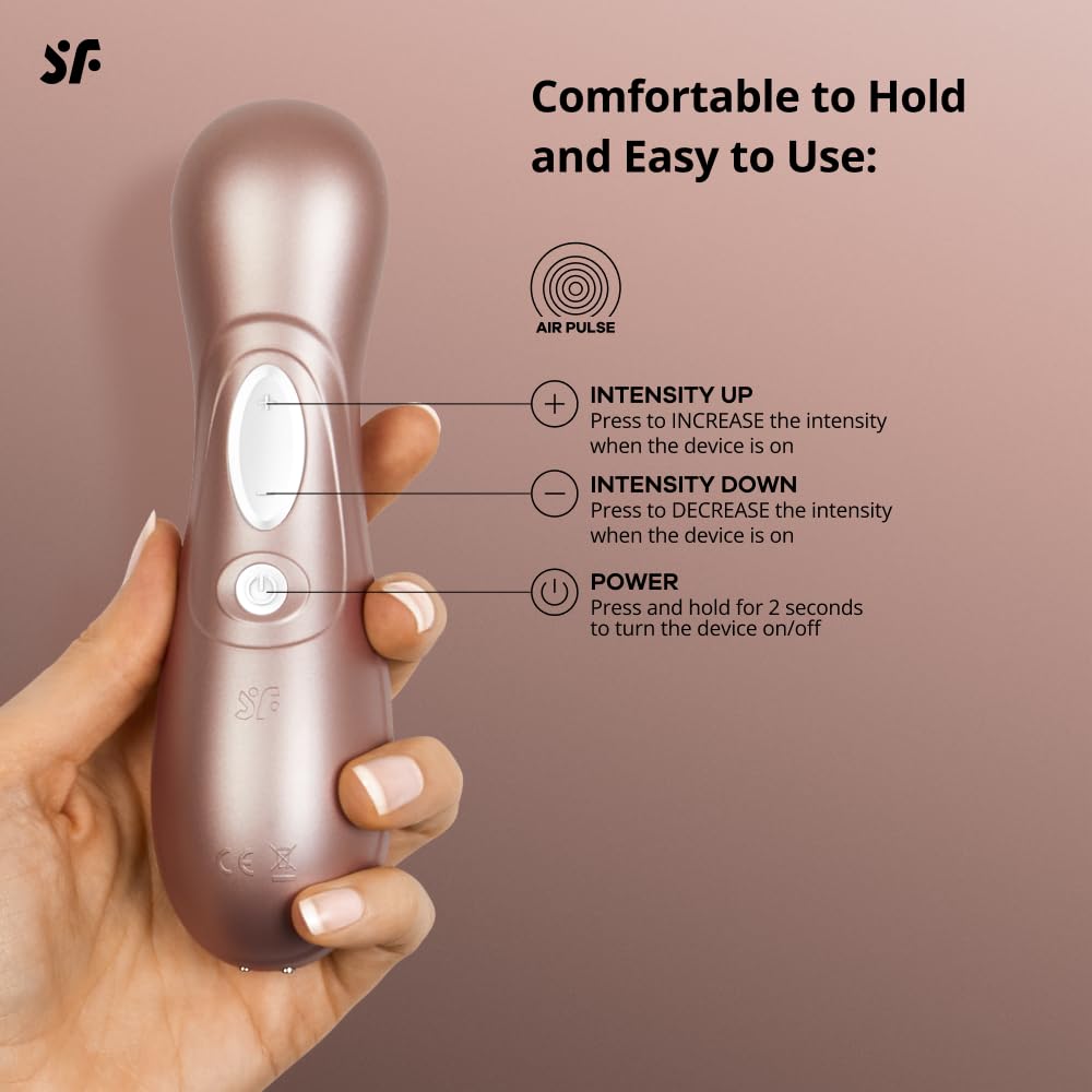 Satisfyer Pro 2 Next Generation, Succionador de clítoris con 11 niveles de intensidad para estimulación sin contacto, vibrador de contacto con batería, impermeable, para mujeres, Oro Rosa.